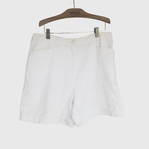 Vintage Womens Shorts Crossroads Size 12 White Cotton Denim High Waisted